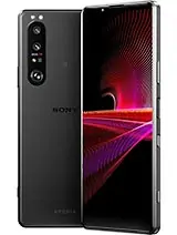 the back of a black sony phone