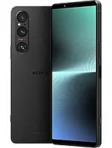 the back of a black sony phone